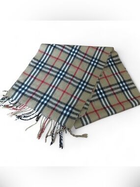 Plaid cashmere scarf